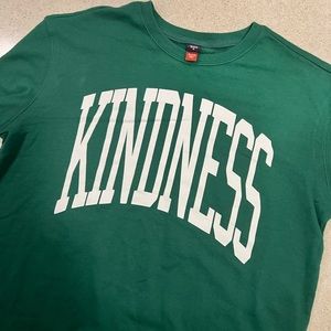 NWT Kids' 'Kindness' Graphic Crewneck Sweatshirt - Rowing Blazers x Target 14 XL